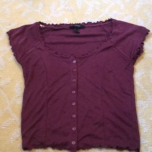 Forever 21 women’s medium purple shirt